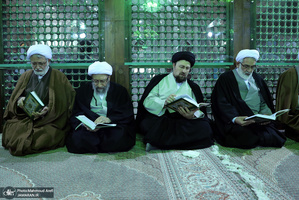 تجدید میثاق رئیس قوه قضائیه و مسئولان عالی قضایی با آرمان‌های امام خمینی(س)