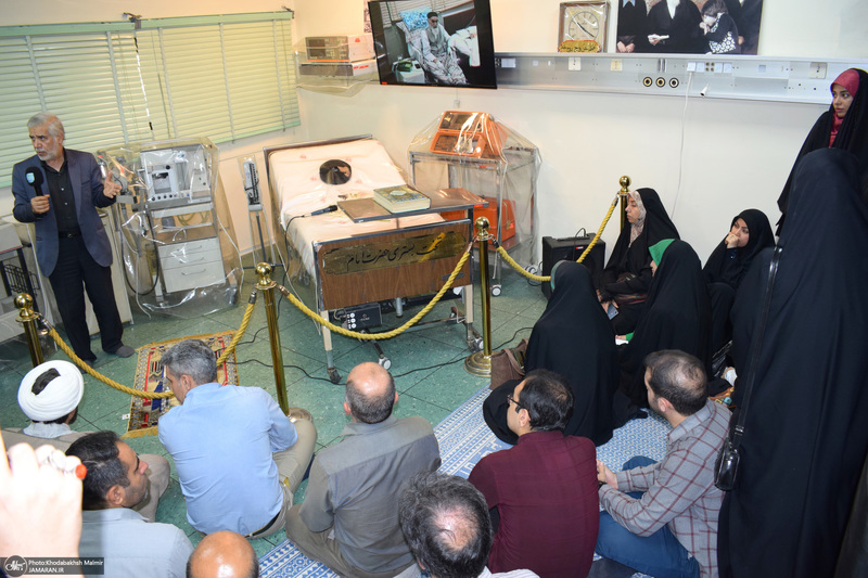 بازدید از اتاق بستری شدن امام خمینی (ره) در بیمارستان قلب جماران