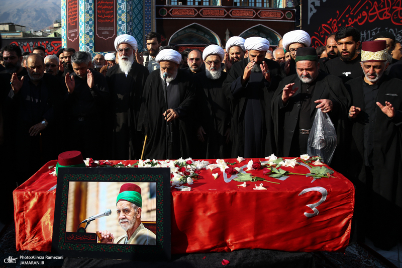 مراسم تشییع پیکر پیر غلام اهل بیت (س) حاج حسین عرب