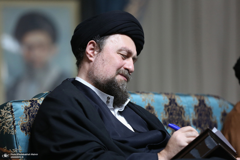 دیدار مجمع روحانیون مبارز و مجمع محققین حوزه علمیه قم با سید حسن خمینی - دستخط سید حسن خمینی