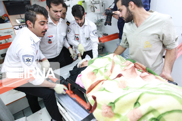 ۳۰ مصدوم آتش سوزی کهمره سرخی شیراز خدمات سلامت دریافت کردند