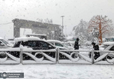 بارش برف پاییزی در برخی نقاط تهران - 25 آبان 