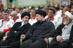 دیدار امدادگران هلال احمر با سید حسن خمینی