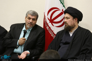 دیدار دبیر کل و اعضای حزب مردم سالاری با سید حسن خمینی 