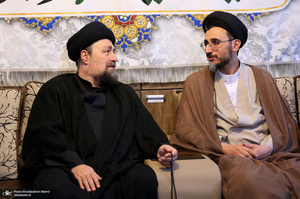 حضور سید حسن خمینی در منزل حجت الاسلام و المسلمین شهید خطیب