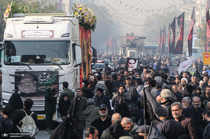 مراسم تشییع پیکرهای مطهر 100 شهید گمنام در تهران-5