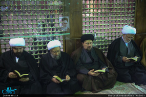 تجدید میثاق رئیس قوه قضائیه و مسئولان عالی قضایی با آرمان‌های امام خمینی(س) 