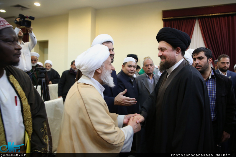 دیدار جمعی از میهمانان کنفرانس وحدت اسلامی با سید حسن خمینی