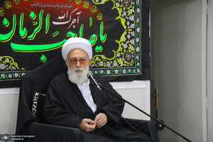 عزاداری شهادت حضرت فاطمه (س) در بیت آیت الله دوستی زنجانی‎