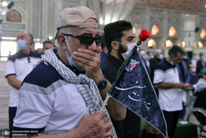 تجدید میثاق جمعی از خانواده های معظم شهدا، جانبازان، ایثار گران و رئیس و کارکنان بنیاد شهید با آرمان های حضرت امام(س)