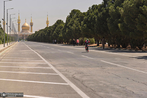 آخرین روز مسابقات دوچرخه سواری قهرمانی کشور جاده بانوان در حرم مطهر امام خمینی(س)