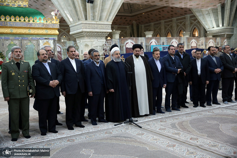 تجدید میثاق رییس جمهور و اعضای هیات دولت با آرمان های امام خمینی(س)