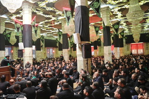 مراسم عزاداری شب هفتم ماه محرم در مسجد اعظم قم‎‎