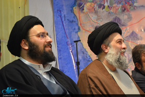 جشن بزرگ روز مباهله در حسینیه صنف لباس فروش تهران با حضور سید علی خمینی