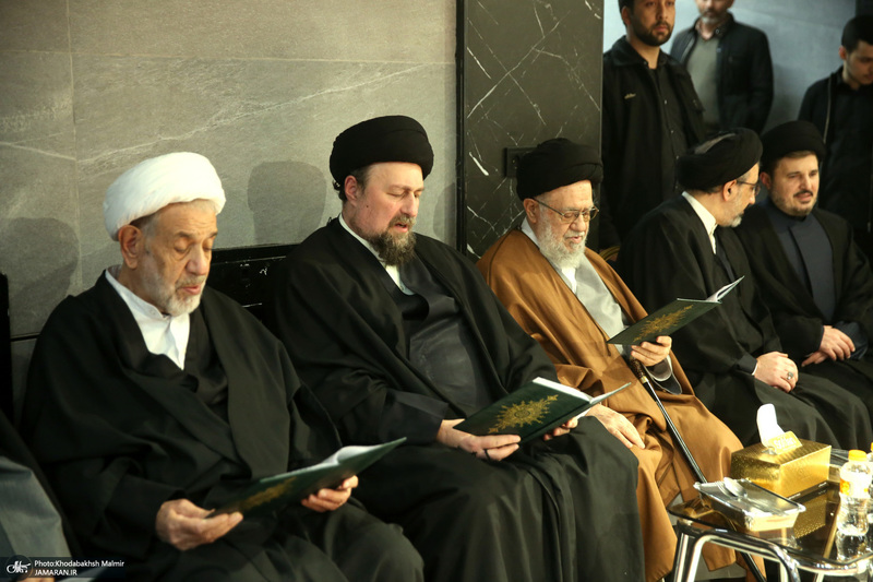 حضور سید حسن خمینی در منزل آیت الله امام جمارانی