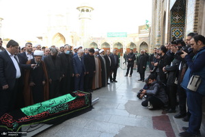 تشییع و تدفین پیکر همسر شهید مطهری در قم