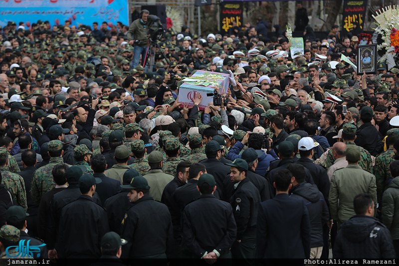 مراسم تشییع پیکر سه شهید نیروی انتظامی