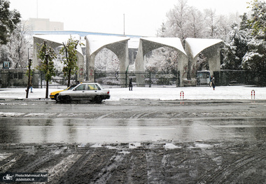 برف و باران در محورهای ١٣ استان