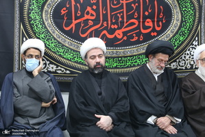 عزاداری شهادت حضرت فاطمه(س) در بیت آیت الله دوستی زنجانی با حضور سید حسن خمینی