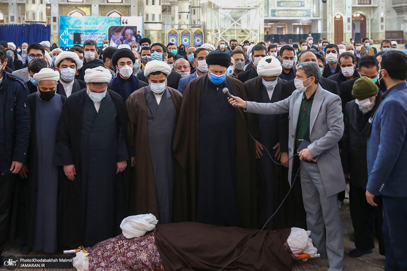 مراسم تشییع و خاکسپاری آیت الله جلالی خمینی(ره) در حرم امام خمینی(س)