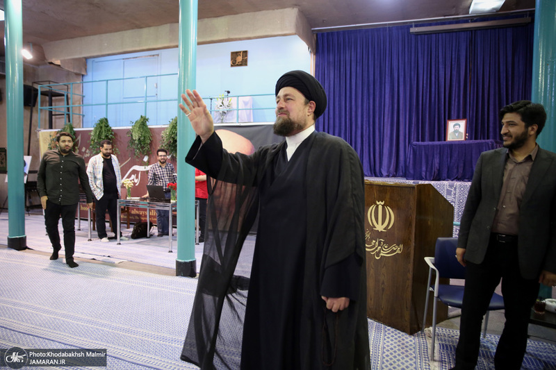 بازدید سیدحسن خمینی از  کارگاه طراحی زندگی سیاسی و عرفانی امام خمینی (ره) در حسینیه جماران