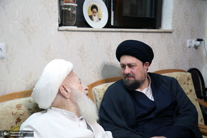 حضور سید حسن خمینی در بیت آیت الله العظمی محفوظی