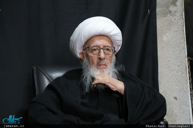 دسته عزای شهادت امیرالمؤمنین علی(ع) با حضور آیت الله العظمی وحید خراسانی