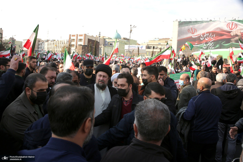 حضور سید حسن خمینی در اجتماع بزرگ مردم تهران