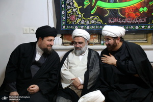 عزاداری شهادت حضرت فاطمه(س) در بیت آیت الله دوستی زنجانی با حضور سید حسن خمینی