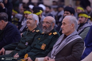 گردهمایی مسئولین بسیج دانشجویی و طلاب بسیجی در حرم امام با سخنرانی رئیس‌جمهور پزشکیان (20)