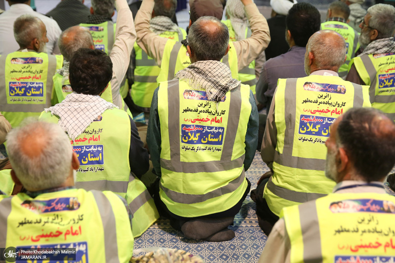 تجدید میثاق کاروان پیاده روی استان گیلان با آرمان های امام راحل