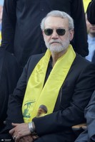 حضور علی لاریجانی در مراسم اولین سالگرد شهادت سید حسن نصرالله (ره)