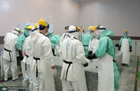 تغسیل با آب متوفیان مبتلا به کرونا در بهشت زهرا(س) تهران