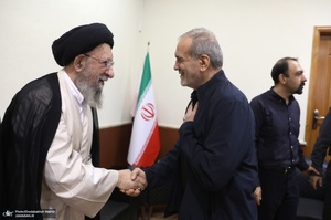 دیدار رئیس جمهوری با آیت الله سید حسن خمینی