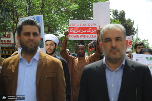 راهپیمایی نمازگزاران قمی در محکومیت جنایات رژیم صهیونیستی