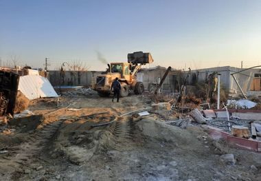 ٢٦ مورد ساخت و ساز غیرمجاز در کهریزک تخریب شد