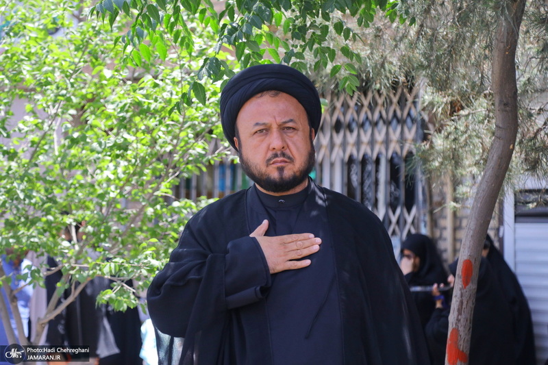 دسته عزاداری روز شهادت امام صادق (ع) با حضور آیت الله العظمی وحید خراسانی