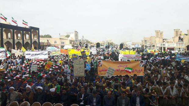 برگزاری راهپیمایی روز 13 آبان در یزد