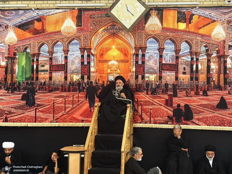 مراسم عزاداری روز تاسوعای حسینی در بیوت مراجع و علماء‎