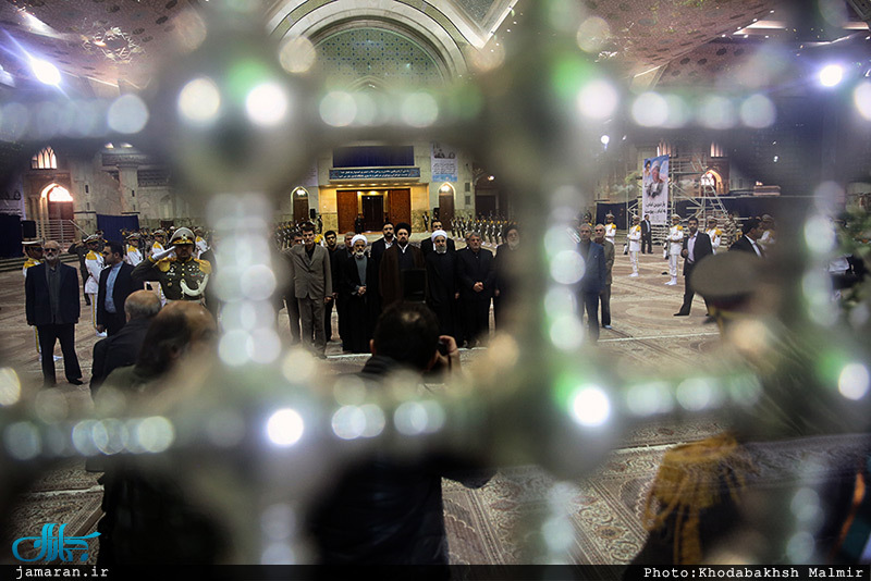 ادای احترام حسن روحانی به امام خمینی و رییس فقید مجمع تشخیص مصلحت نظام