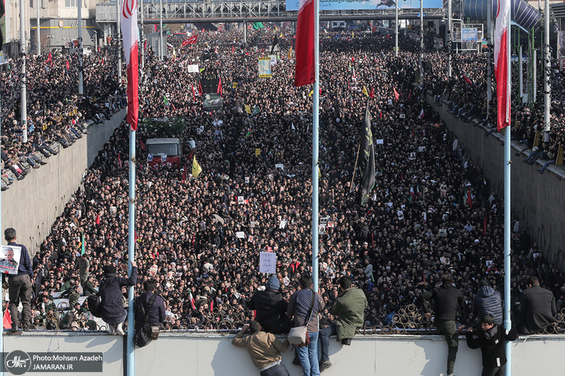 حضور میلیون ها تهرانی در تشییع پیکر مطهر سردار قاسم سلیمانی - 5