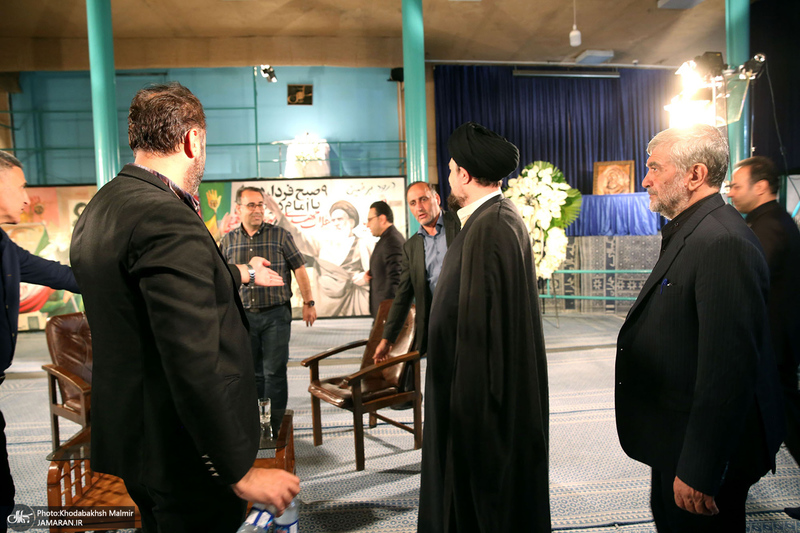 پشت صحنه برنامه تلویزیونی «صف اول» با حضور سید حسن خمینی