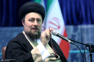 دیدار اعضای حزب مردم‌سالاری با سید حسن خمینی - پرتره سید حسن خمینی