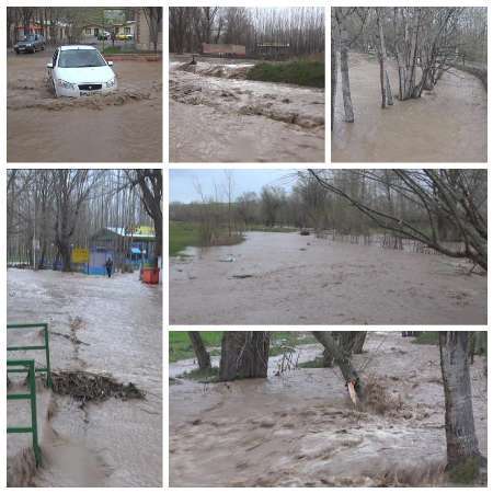 سیلاب در مناطقی از شهرستان نیر خسارت ببار آورد