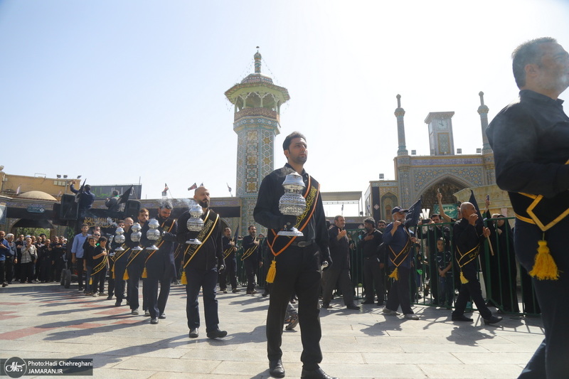 دسته عزاداری خادمین حرم حضرت معصومه (س) در روز شهادت امام رضا (ع)