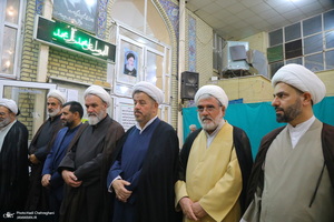 مراسم ترحیم آیت الله العظمی محفوظی (ره) در مسجد رفعت قم