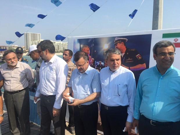 بازدید صالحی امیری و داورزنی از مسابقات غواصی ارتش های جهان در جزیره کیش+ عکس

