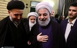حضور حسن روحانی در مراسم ختم همسر آیت‌الله‌العظمی سیستانی + عکس ها