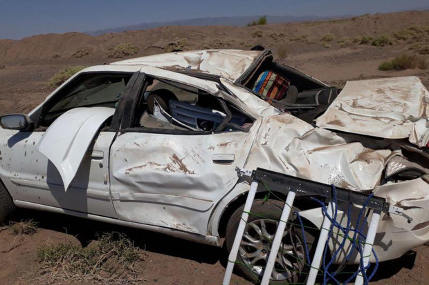 واژگونی خودرو در جاده خدابنده - همدان یک کشته برجا گذاشت
