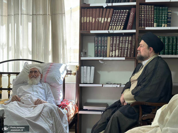 عیادت سید حسن خمینی از آیت الله العظمی نوری همدانی